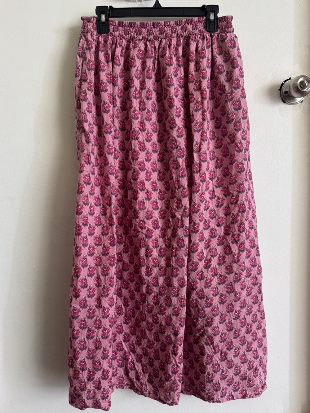 Pink Floral Maxi Skirt With Pockets - And Now This - Women